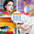 6Pcs Acrylic Paint Brushes Flat Paint Brushes for Acrylic Painting 1 inch Watercolor Acrylic Paint Brush Synthetic Nylon Oil Painting Brushes for ...