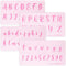 Calligraphy Cake Stencil Cursive Alphabet Letter Number Writing 1.5 Inch Set of Four Upper and Lower Case - for Cake Wood Canvas Airbrush Art and ...