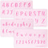 Calligraphy Cake Stencil Cursive Alphabet Letter Number Writing 1.5 Inch Set of Four Upper and Lower Case - for Cake Wood Canvas Airbrush Art and ...