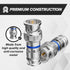 THE CIMPLE CO BNC Compression Connector for RG6 Coaxial Cable - Pack of 4 - Solid Construction with High Grade Metals - Male BNC Connectors for CC...