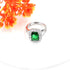 Uloveido Women's Temperament Emerald Cut Cubic Zirconia Ring Open Adjustable Inlaid Rectangular CZ Diamond Rings...