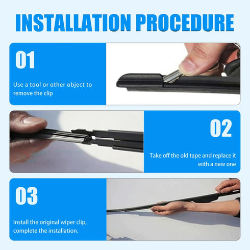 4 PCS Car Windshield Wiper Blade, 26In Universal Toughness Rubber Wiper Blades Refills, Adjustable Wiper Rubber Refill for Most Cars, SUVs, Trucks...