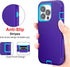 for iPhone 13 Pro Max 6.7" Heavy Duty Protection Case with 2 Screen Protector, Military Grade Drop Protective Shockproof Phone Case (Purple Blue)....