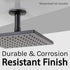 JS Jackson Supplies 3 in. Black Shower Arm for Ceiling-Mounted Rainfall Showerhead...
