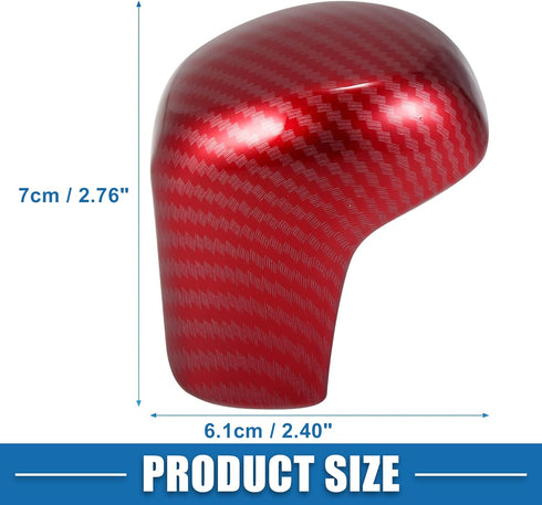 Gear Shift Knob Cover Automatic Transmission Lever Trim for Honda Civic 10th Gen 2016-2021 ABS Carbon Fiber Pattern Red...