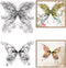 Mandalas Butterfly Clear Stamps for Card Making and Journaling, Mandala Floral Butterflies Rubber Stamps Abstract Butterfly Stamps for Scrapbookin...