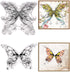 Mandalas Butterfly Clear Stamps for Card Making and Journaling, Mandala Floral Butterflies Rubber Stamps Abstract Butterfly Stamps for Scrapbookin...