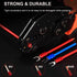 Insulated Fork Spade Wire Connector, 200Pcs AWG22-16 U Type Electrical Crimp Terminals (100 Pcs Red +100 Pcs Black)...