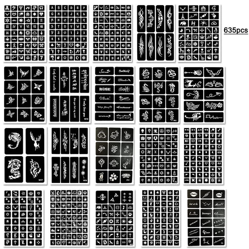 635 Pieces Face Painting Stencils for Kids Reusable Face and Body Paint Stencils Kit,Tattoo Stencils,Suitable Birthday Halloween Christmas...