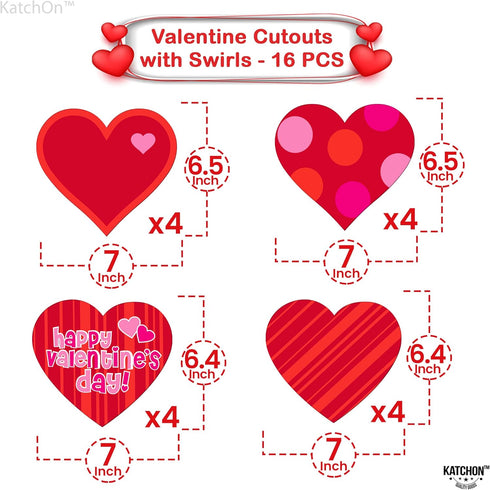 KatchOn, Red Hearts Valentines Hanging Decorations - Pack of 30, No DIY | Valentines Decorations Indoor, Hanging Hearts Decorations | Hanging Vale...