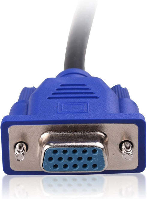 Cable Matters 1ft Full HD 1080P VGA Splitter Cable (VGA Y Cable) for Screen Duplication - Does NOT Show Separate Displays (No Screen Extension)...