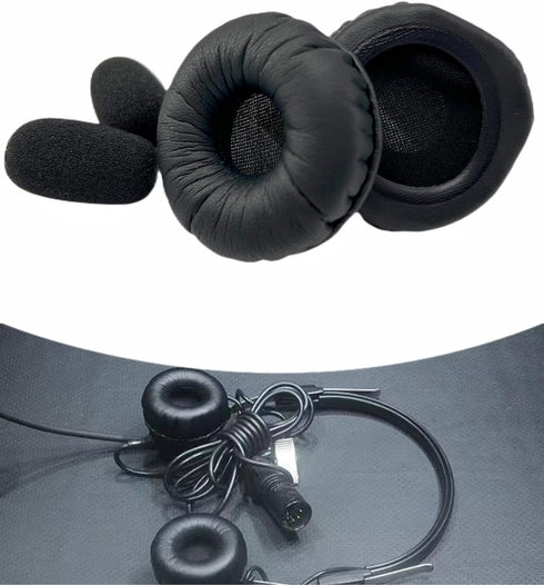 Ear Pads Cushions Replacement Compatible with Telex Airman 750 Aviation Headset Pad Earmuffs Cups Cover Headphone Repair Parts-Protein Leater......