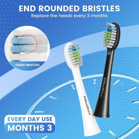 Toothbrush Head Replacement for Waterpik, 4 Pack Flossing Brush Heads Compatible with Water-pik Sonic Fusion 2.0 / SF-01, SF-02, SF-03 & SF-04...