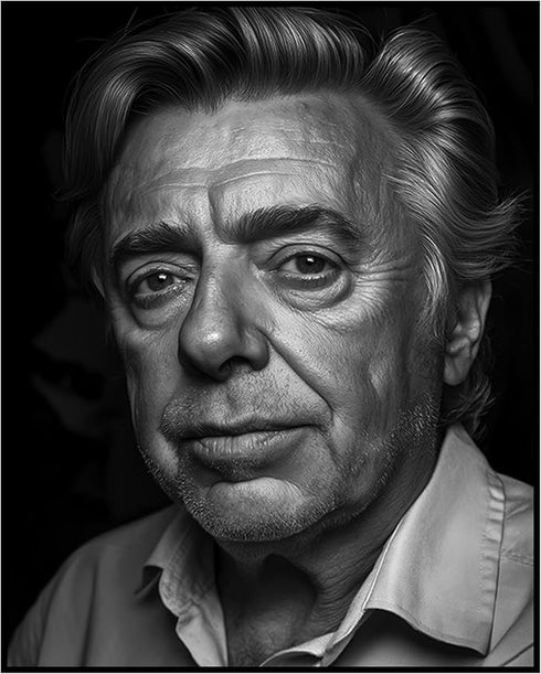 Posterizer 1 pcs-close up black and white photograph of a rugged man 1-Photography Art-Retro Art-Decorations for Bedroom, Office, Living Room - un...