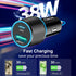 2 Pack 38W USB C Car Charger Fast Charging for iPhone 15 Pro/Max/Plus/Samsung Galaxy S24/Ultra/S23/S22 fe Dual Port Cigarette Lighter USB Charger[...