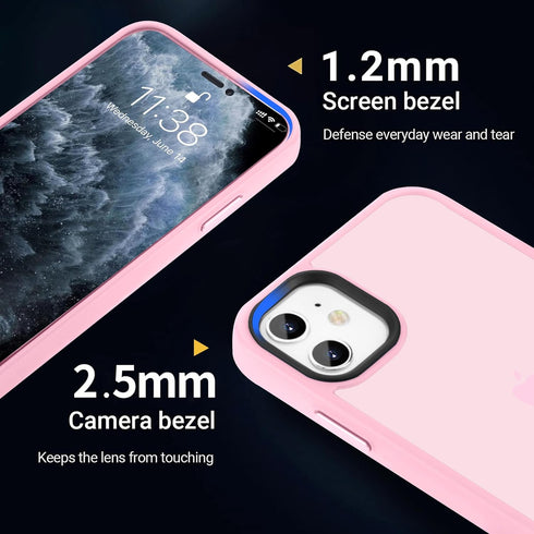 for iPhone 11 Phone Case, Shockproof for iPhone 11 Case, Military Grade Drop Protection, Protective Hard Back Slim Translucent Case for iPhone 11 ...