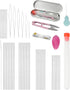 FIVEIZERO 60 Pieces Beading Needle Set, 5 Sizes Species Big Eye Beading Needles (with Threader) Needle Bottle, Yarn, Embroidery Needle, Thimble Fo...