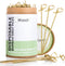 Bamboo Skewers for Appetizers 6" 100 Pcs - Wooden Cocktail Picks - Fancy Toothpicks for Parties...