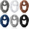 Handepo 6 Pcs Women Soft Lightweight Infinity Scarf Solid Color Loop Scarf Winter Neck Scarf for Women Girls, 6 Colors...