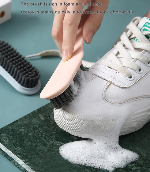 Household Cleaning Brush Soft Bristle Laundry Brush Shoe Stain Remover Brush Comfort Grip Nylon Brushes for Fabric Clothes Carpet Floor Pack of 2 ...