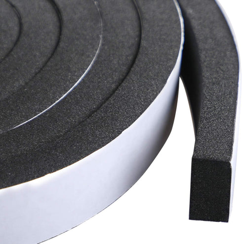High Density Foam Tape Waterproof Sealing Strip CR Strips Neoprene Single-sided Adhesive EVA Seal 3/4in X 3/8in X 13Ft...