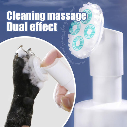 Dog Paw Cleaner | No-Rinse Foaming Cleanser | Pet Grooming Brush for Dog feet Cleaner | Gentle, All Natural Pet Paw Cleaner Quickly Cleans | 1PCS ...