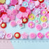 LOPURO Flower Flatback Beads Charms, 50pcs Mix Resin Flower Flatback Charms for Phone Case Ornament Scrapbooking Crafts Making Hair Clip Headband ...
