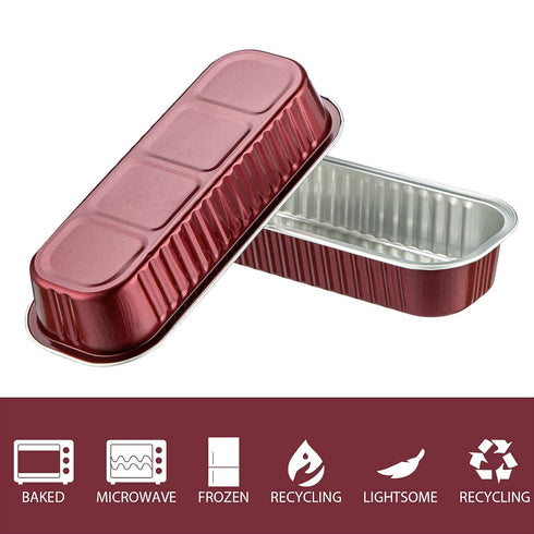 EUSOAR Aluminum Foil Cupcake Liners, 25pcs 6.8oz 6.5"x2.5"x1.2" Disposable Foil Ramekins Pan Tin with Lids?Cupcake Baking Cups Containers, Dessert...