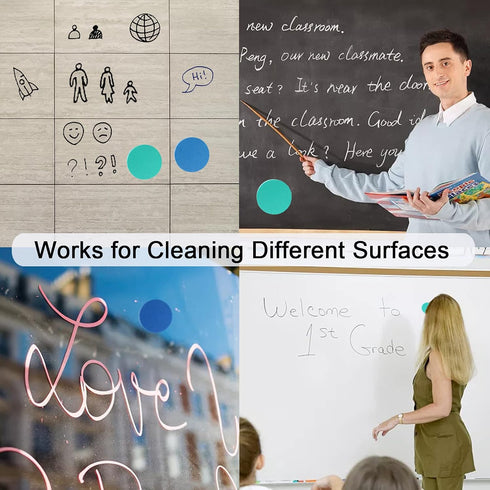 Cinvo 16 Pack Mini Dry Erase Erasers Magnetic Whiteboard Erasers Chalkboard Cleaners Dry Erasers Wiper for Classroom Student Teacher Back to Schoo...