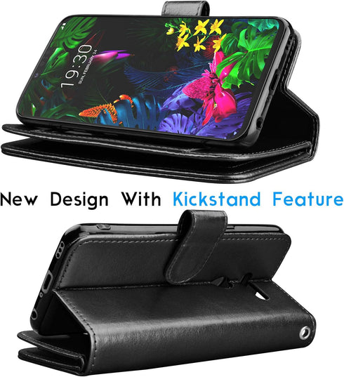 Tekcoo Wallet Case for LG G8 / LG G8 ThinQ 2019, Luxury ID Cash Credit Card Slots Holder PU Leather Carrying Purse Folio Flip Cover Cases [Detacha...