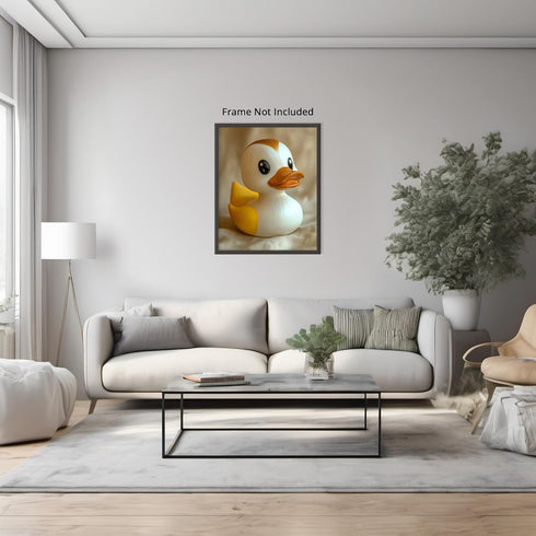 Posterizer 1 pcs-shiny cute golden yellow rubber duck 4-Kids Room Art-Art for Animal Lovers-Decor for nursery toddlers kids room- unframed wall ar...
