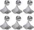 Antrader Ginkgo Leaf Shape Knob Handles,6Pcs Bright Silver Drop Pendant Pull Handle, Zinc Alloy Drawer Handle,Single Hole Cabinet Furniture Pulls...