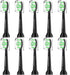 Toothbrush Replacement Heads for Philips Sonicare DiamondClean ProtectiveClean 4100 5100 6100 C2 G2 Electric Toothbrush Brush Heads Black, 10 Pack...