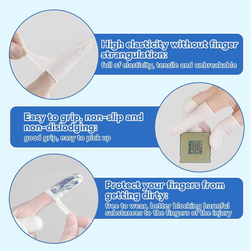 280PCS Small Finger Cots - Disposable Finger Gloves Finger Protector Rubber Fingers Cover Finger Shields Finger Sleeves for Beauty Nail Art Tattoo...