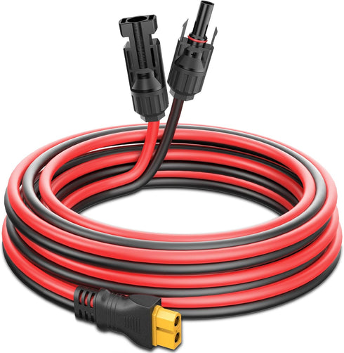 Solar Panel to XT60 Charging Cable(12AWG 9ft), Gonifeto Solar to XT60 Extension Wire for Ecoflow Generator, Solar Connector to Injection Molding X...
