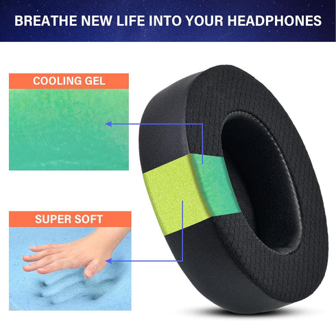 Replacement Ear Pads for Steelseries Arctis Nova Pro Wireless, Cooling-Gel Earpads Ear Cushions with Noise Isolation Foam, Improved Durability & T...