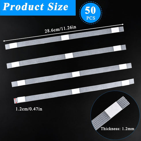 50 Pcs Glue Strips with Mesh Backing, Thermal Glue Strips for Book Binding for 80-110 Sheet Capacity, Hot Melt Adhesive Book Repair Tape for Album...