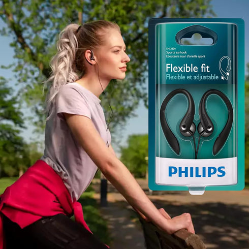 PHILIPS SHS3200BK/37 Flexible Earhook Headphones, Black......