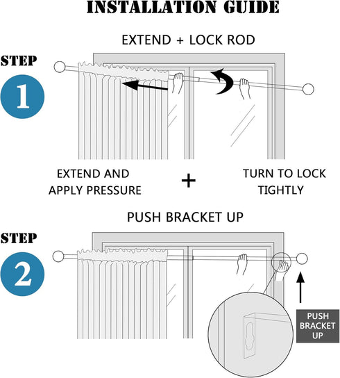 H.VERSAILTEX Window Curtain Rods for Windows 28 to 48 Inches Adjustable Decorative 3/4 Inch Diameter Single Window Curtain Rod Set with Classic Fi...
