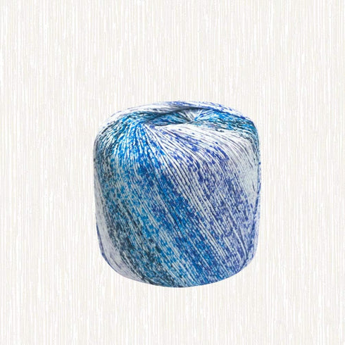 Lace Thread Soft Cotton Yarn for Crochet: Sky Blue Variegated Thread for DIY Knitting Projects Perfect for Scarves Hats and Crafting...