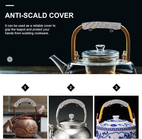 Cabilock Pot Handle Anti-Scald Cloth Cushion Hand Protector for teapot Tea Pot Handle Cover teapot Handle Sleeve Skillet Handle Cover Insulated Ha...