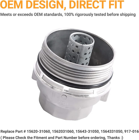 15620-31060 Oil Filter Housing Cap Assembly for Toyota Tundra Rav4 4Runner Camry Highlander Tacoma Avalon Sienna Venza Lexus RX350 Oil Filter Hous...