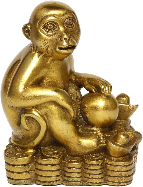BRABUD Zodiac Brass Monkey Statue Chinese Handmade Home Decor Collectibles Figurine BS050...