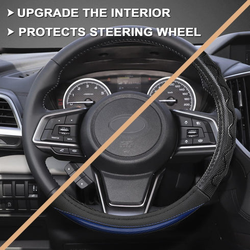 GIANT PANDA Steering Wheel Cover for Subaru Forester, Car Steering Wheel Cover for Subaru Outback and Crosstrek - Blue...