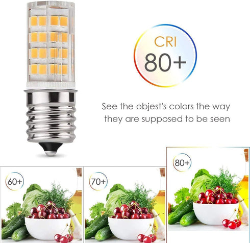 E17 LED Bulb for Microwave Oven, Kitchen Appliance Light Bulb, Stovetop Light,4 Watt (40W Halogen Bulb Equivalent), Warm White 3000K, E17 Indicato...