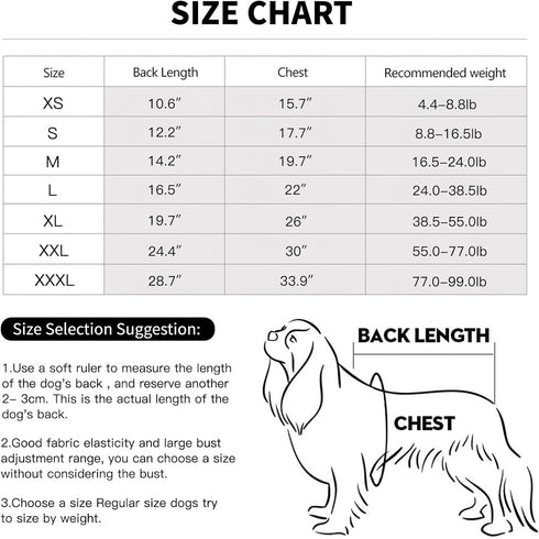 Dog Onesie Prevent Shedding Hair Surgery Recovery Suit Pets Bodysuit Sport Shirt Reduce Anxiety Jump (XS, Lake Blue)...