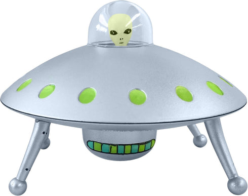Off the Wall Toys Alien Glow-in-The-Dark UFO Space Ship and Bendable Action Figure Toy...