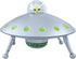 Off the Wall Toys Alien Glow-in-The-Dark UFO Space Ship and Bendable Action Figure Toy...