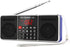 PRUNUS J-288 Portable Radio AM FM Radio with Bluetooth Speaker, Sleep Timer, Power-Saving Display, Ultra-Long Antenna, AUX Input & USB Disk & TF C...