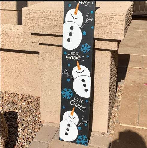 Christmas Welcome Stencils for Painting on Wood,Let It Snow Stencil for Porch Sign Merry Christmas Believe Snowman Drawing Templates for Shirts Pi...